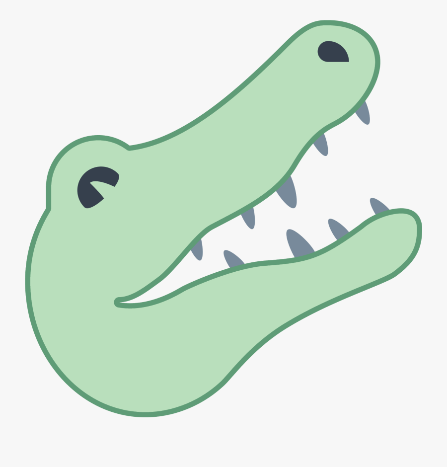 A Drawing Of A Alligator Head - Easy Crocodile Face Drawing, Transparent Clipart