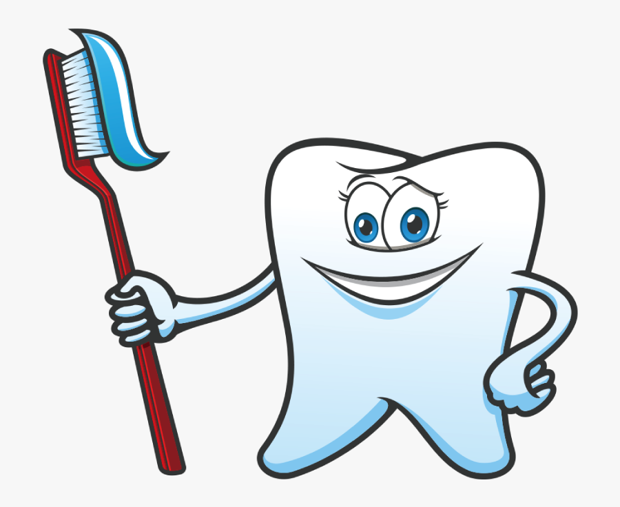 Transparent Tooth Clipart Png - Toothbrush And Toothpaste Cartoon Free, Transparent Clipart