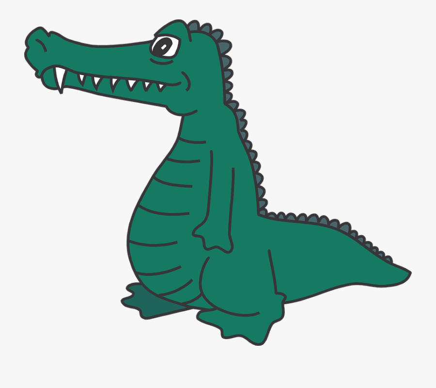 Alligator Looking Standing - Draw A Crocodile Standing Up, Transparent Clipart