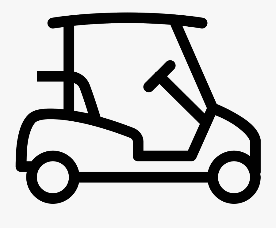 Golf Cart Images Free Royalty Free Library - Golf Car Clipart Black And White, Transparent Clipart