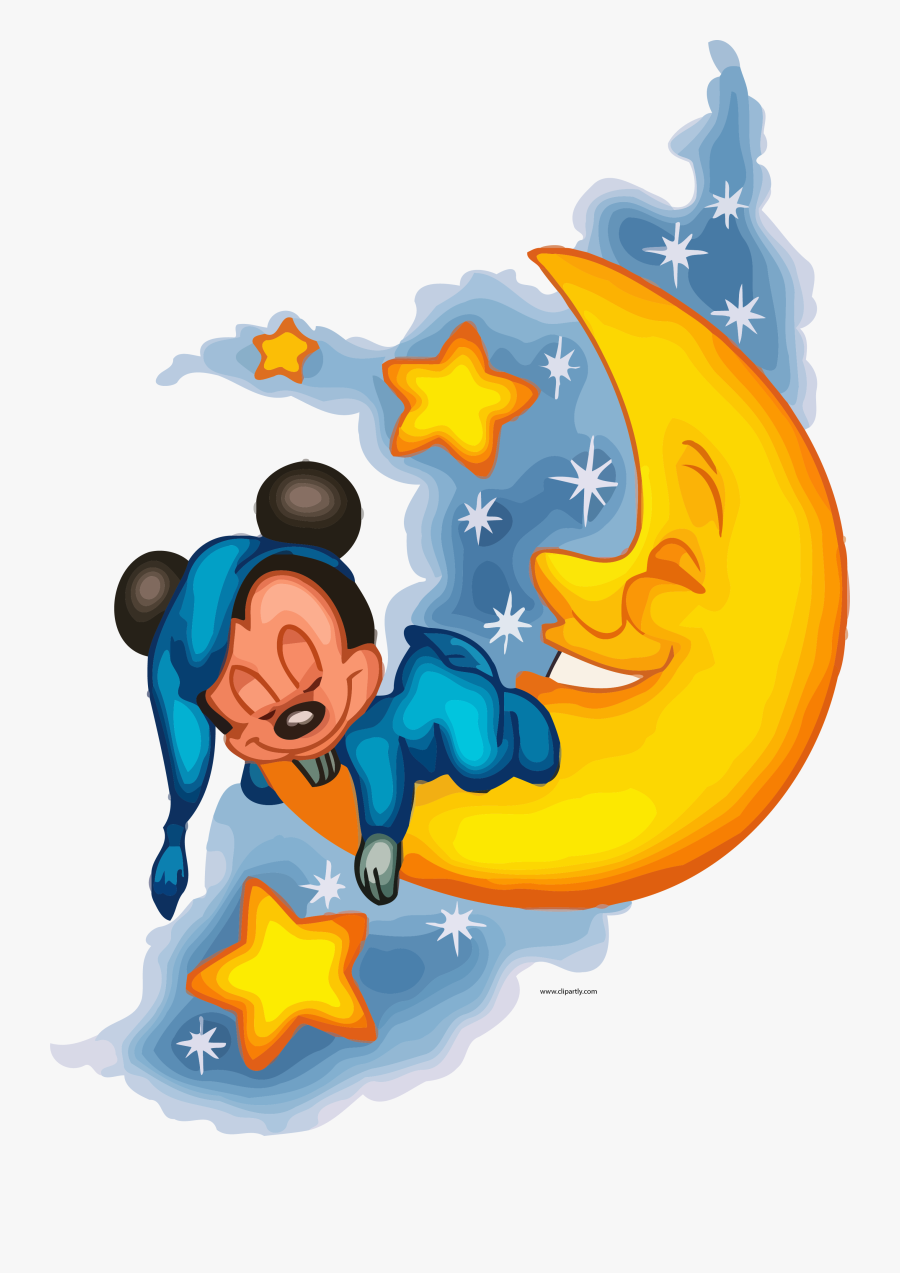 Baby Mickey Mouse And Friends Sleeping Clipart Png - Baby Mickey Mouse