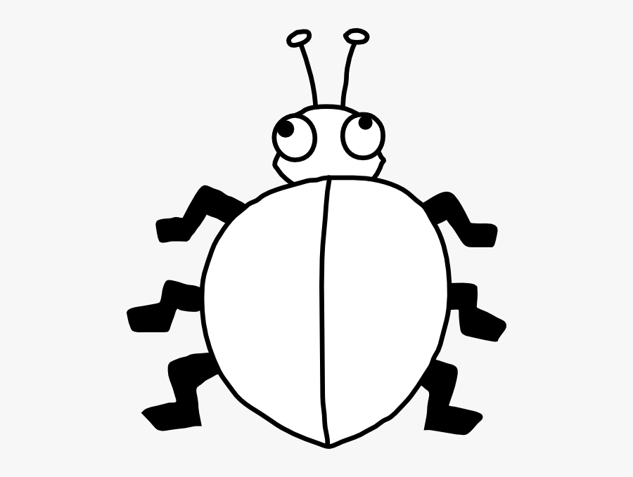 Math Book Clipart Black And White - Outline Of Lady Bug, Transparent Clipart