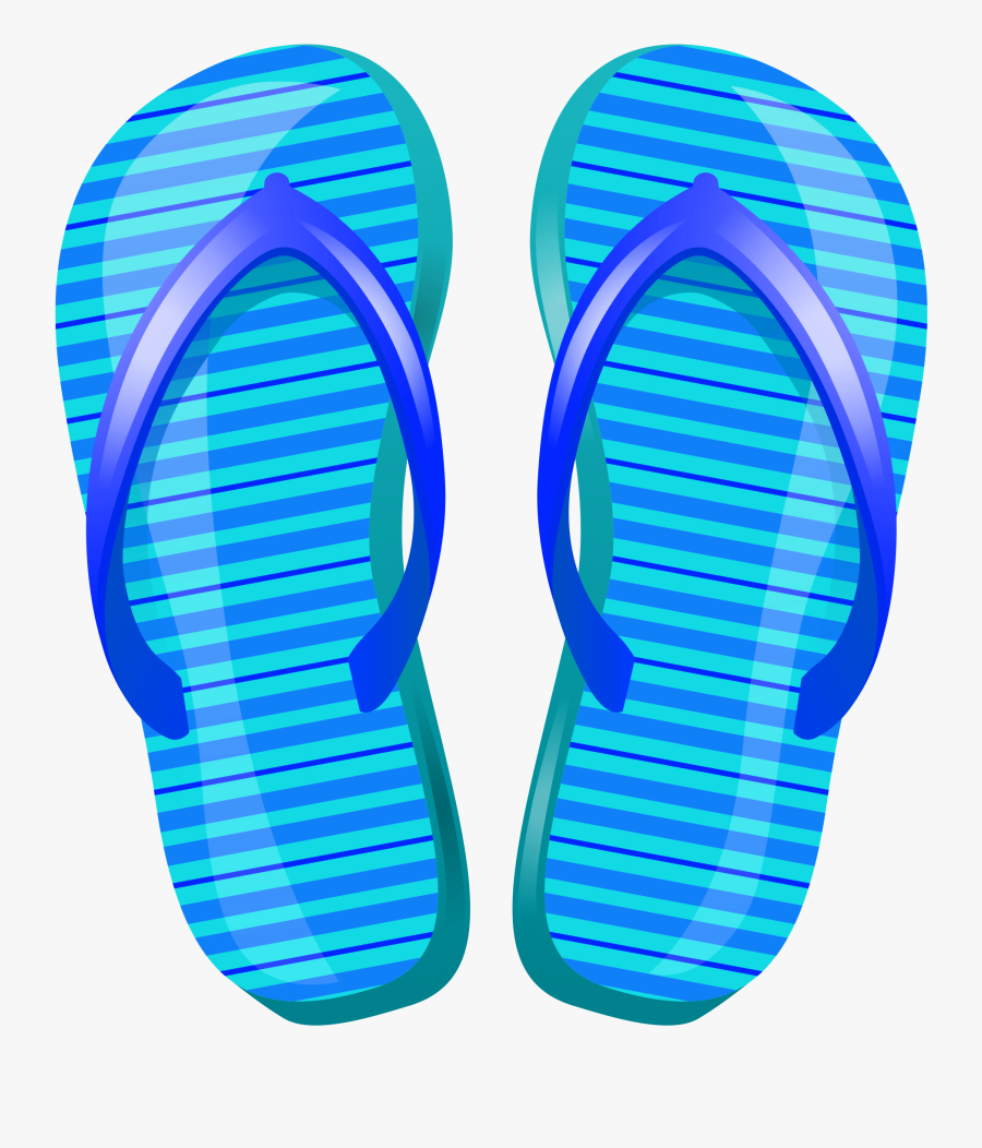 Download Blue Beach Flip Flops Vector Clipart - Beach Sandals ...
