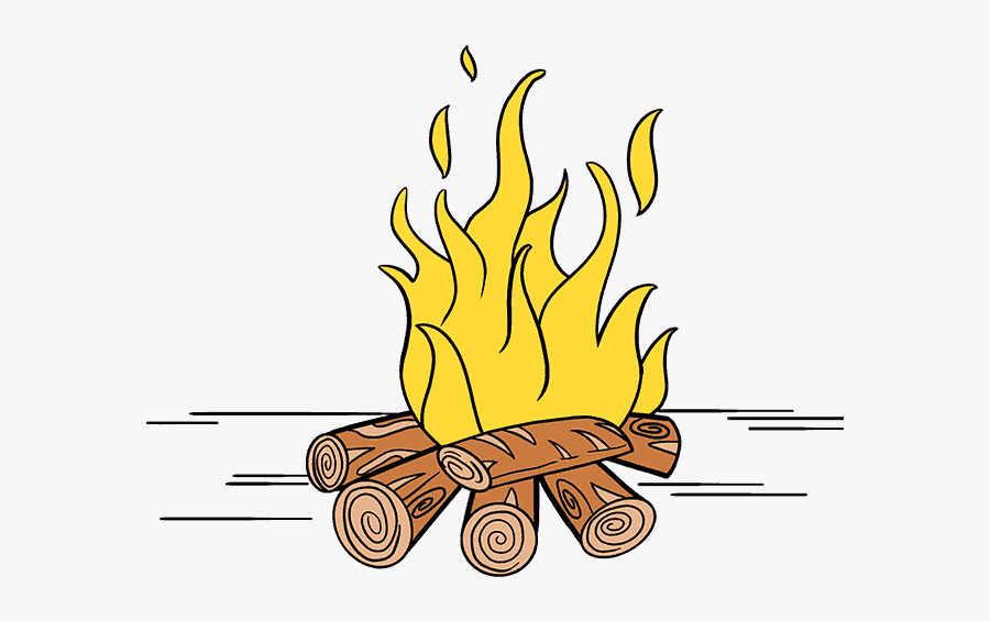 How To Draw Fire - Campfire How To Draw Fire, Transparent Clipart