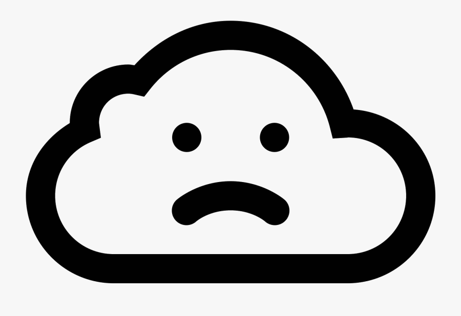 Clouds Clipart Face - Sad Cloud, Transparent Clipart