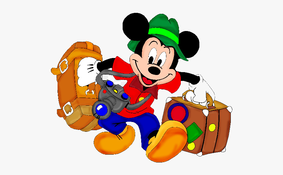 Disney World Walt Vacation Family Clip Art Cliparts - Disney Characters On Vacation, Transparent Clipart