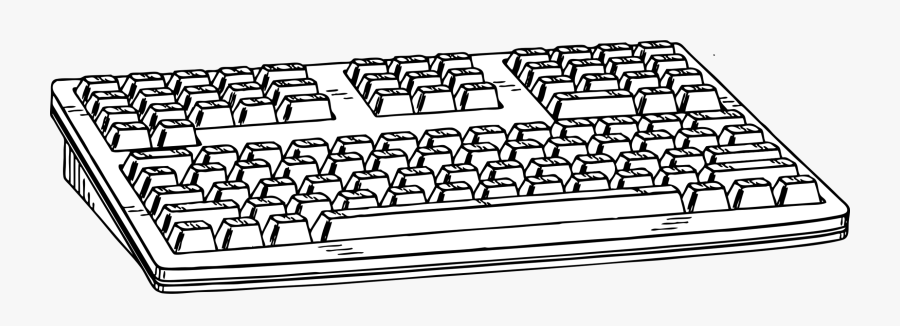 Computer Keyboard Black And White Clipart Kid - Computer Keyboard Clipart, Transparent Clipart