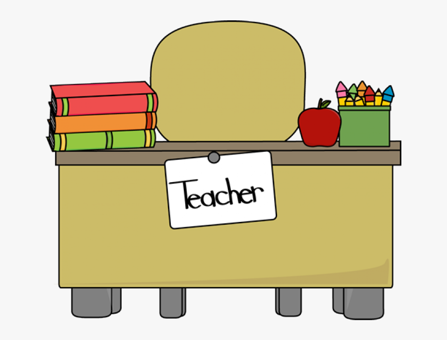 Classroom - Table - Clipart - Teacher Desk Clipart - Teacher Desk Clipart, Transparent Clipart