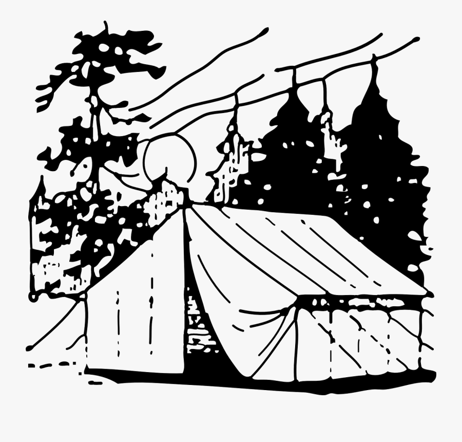 Art,monochrome Photography,artwork - Camping Clip Art, Transparent Clipart