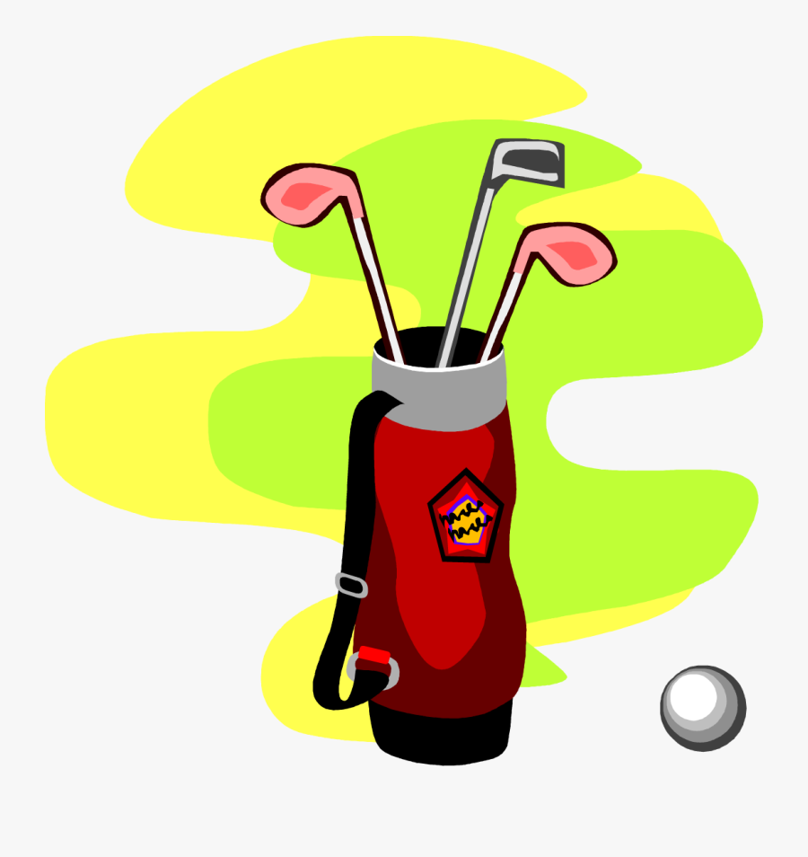 - Golf Bag Clip Art - Cartoon Image Golf Bag With Clubs, Transparent Clipart