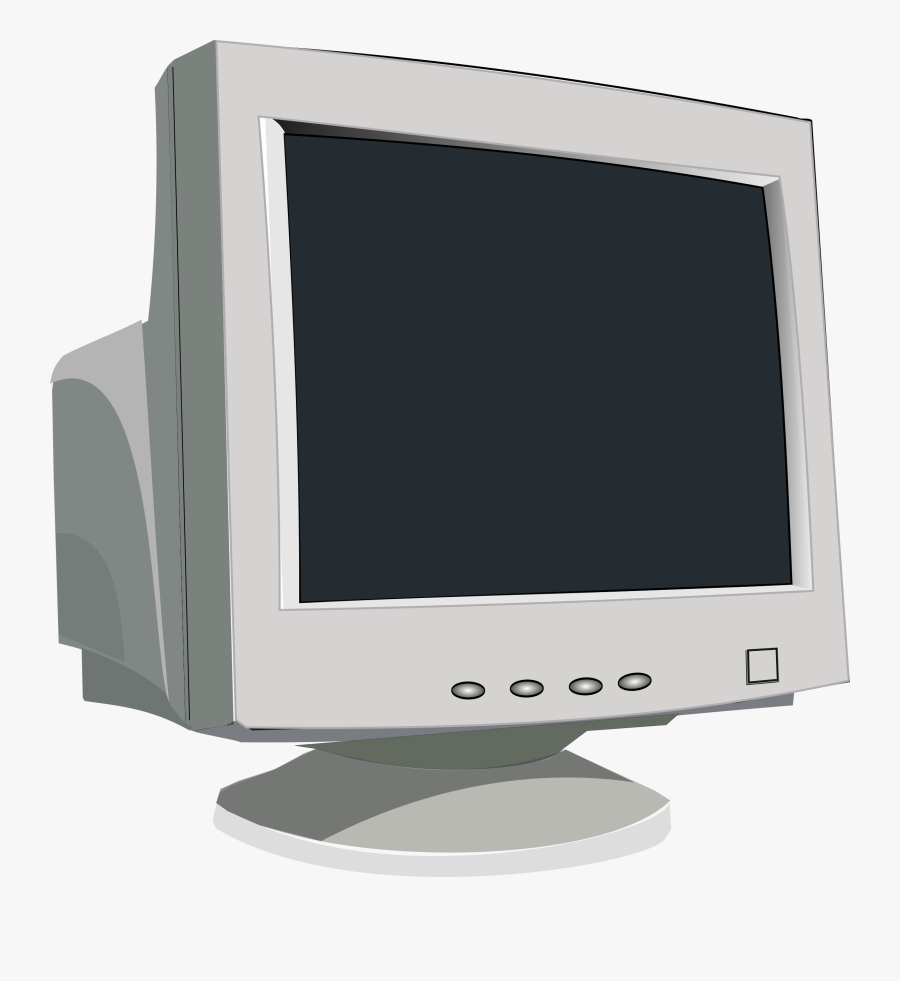 Monitor Clip Art At - Computer Monitor Clipart Black And White, Transparent Clipart