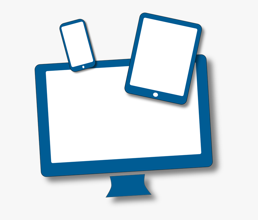 Computer Pc Clipart Animated - Tab Laptop Phone Png, Transparent Clipart