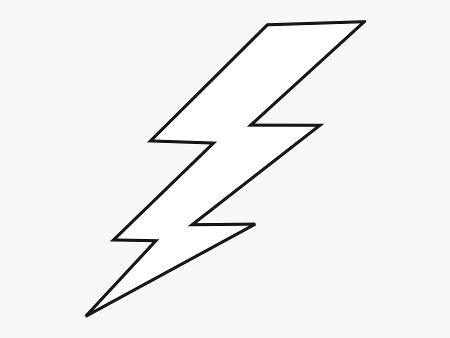 White Lightning Bolt Vector, Transparent Clipart