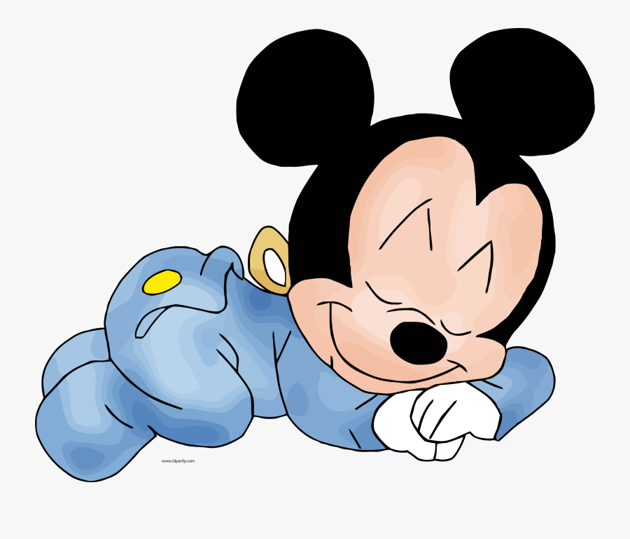 Baby Mickey Mouse Sleeping Clipart Png - Baby Mickey Mouse Sleeping, Transparent Clipart