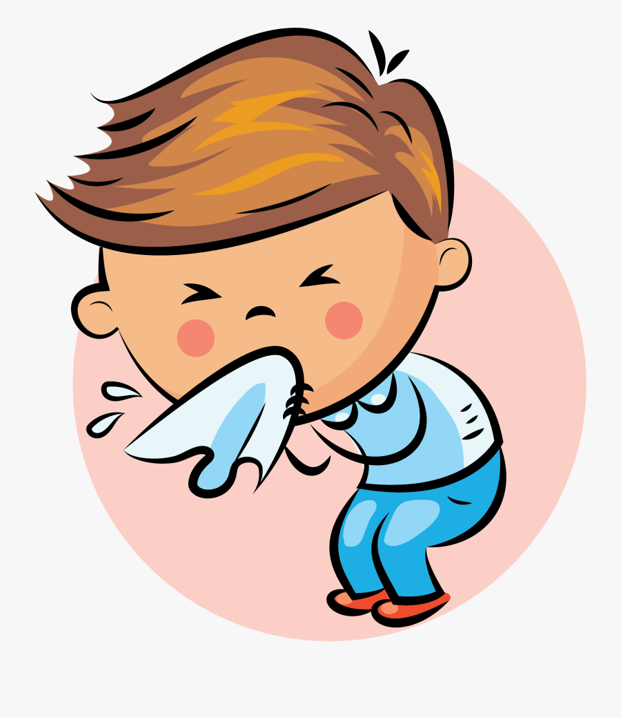 Transparent Cartoon Nose Png - Cartoon Kid Sneezing , Free Transparent ...