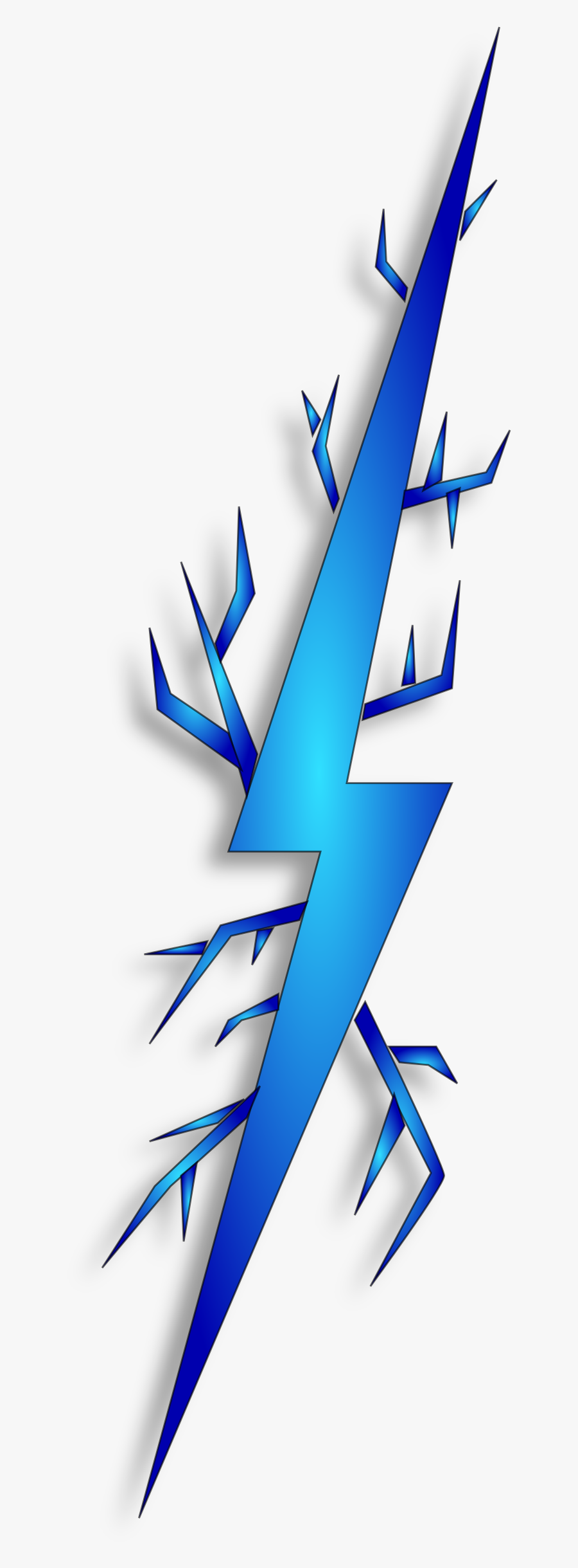 Electricity Clipart Lightning - Transparent Blue Lightning Bolt, Transparent Clipart