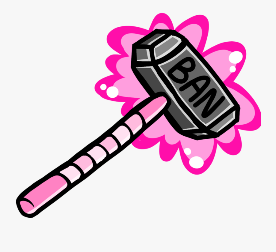 Banned Hammer Png Clipart Free Library - Ban Hammer Png, Transparent Clipart