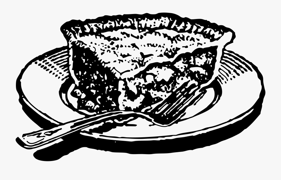 Pies Clipart Plate - Apple Pie Clipart Black And White, Transparent Clipart