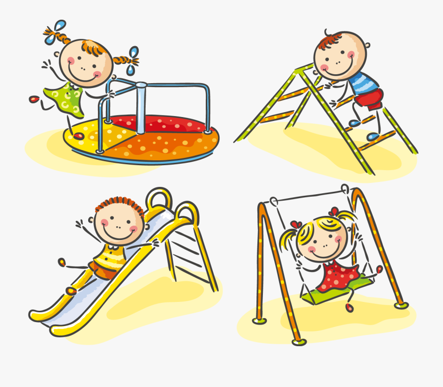 Transparent Children Playing Png - Children Playing In The Playground, Transparent Clipart