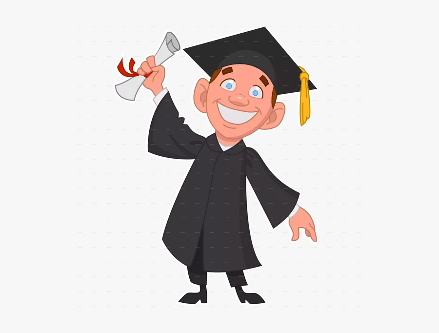 Clip Art College Student Clipart - University Student Cartoon Png, Transparent Clipart