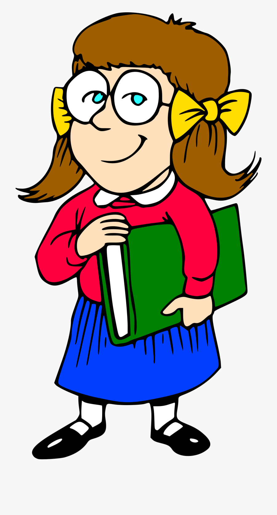 Girl Student Clipart - School Girl Clipart Png, Transparent Clipart