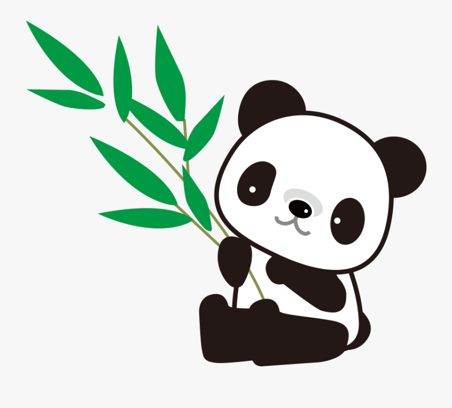 Panda Clipart Bamboo Drawing Panda Bamboo Drawing - Cute Panda With Bamboo Drawing, Transparent Clipart