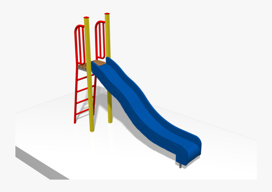Free Standing Slide Unit Transparent Background - Slide On Playground Clipart, Transparent Clipart