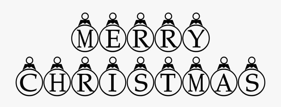 Merry Christmas Clipart Black And White Printable Christmas Fonts Free Transparent Clipart Clipartkey