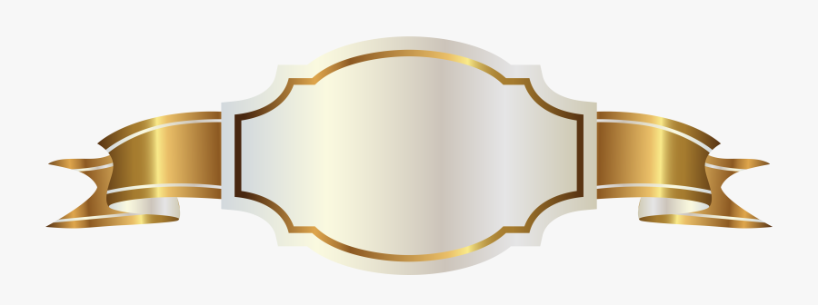 Banner Png White - Gold Ribbon Banner Png, Transparent Clipart