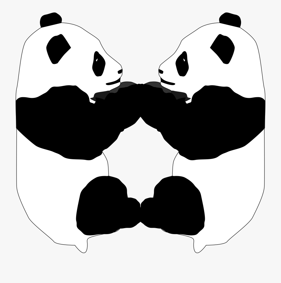Secret Clipart Giant Panda - Pandas Outline, Transparent Clipart
