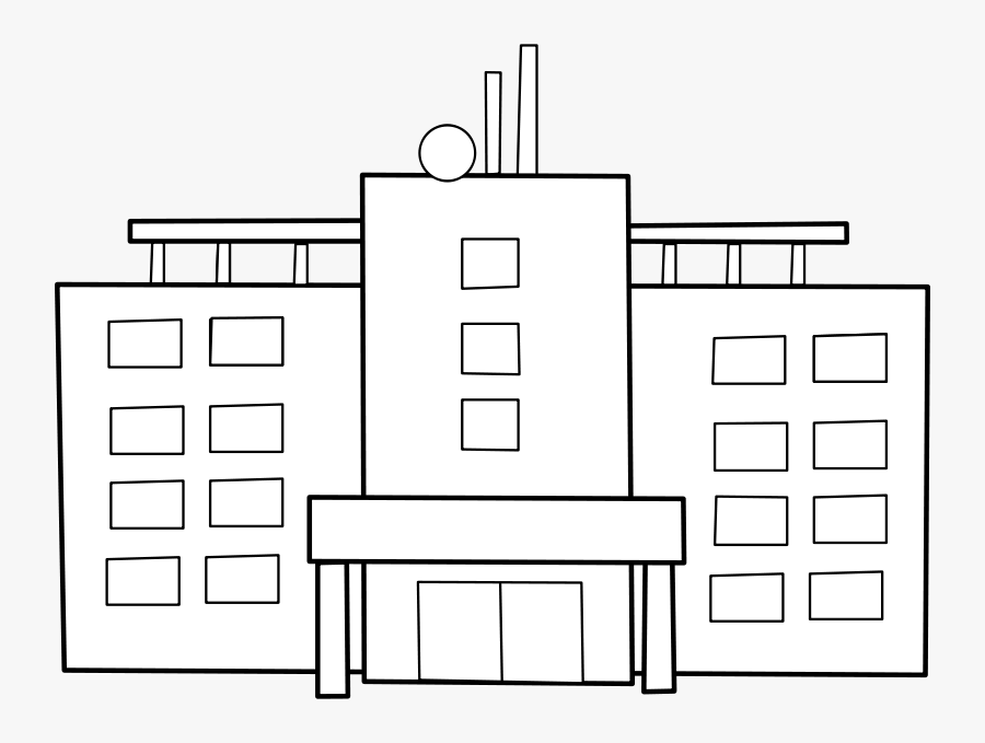 Hospital / Hopital - Hospital Building White Png, Transparent Clipart