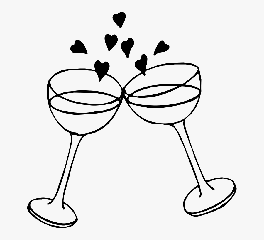 Image Result For Toasting Glasses Icons - Clip Art Champagne Glasses, Transparent Clipart