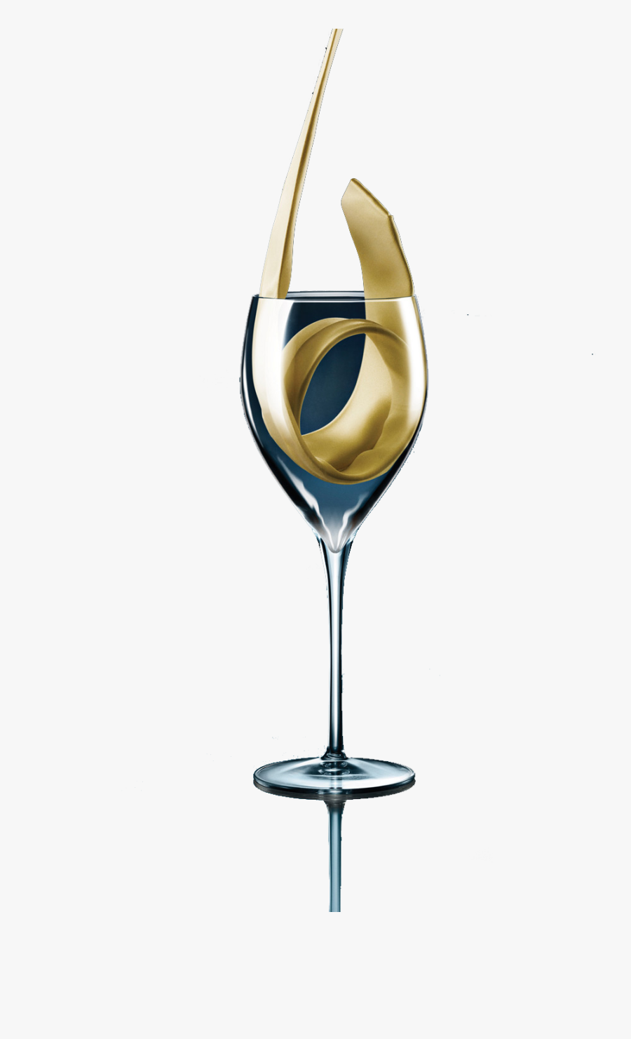 White Wine Wine Glass Clip Art - Champagne Stemware, Transparent Clipart