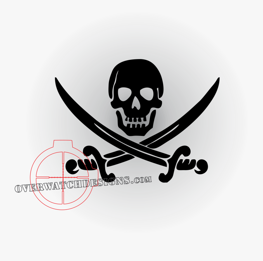 Pirate Flag Decal - Pirate Flag Vector Free, Transparent Clipart