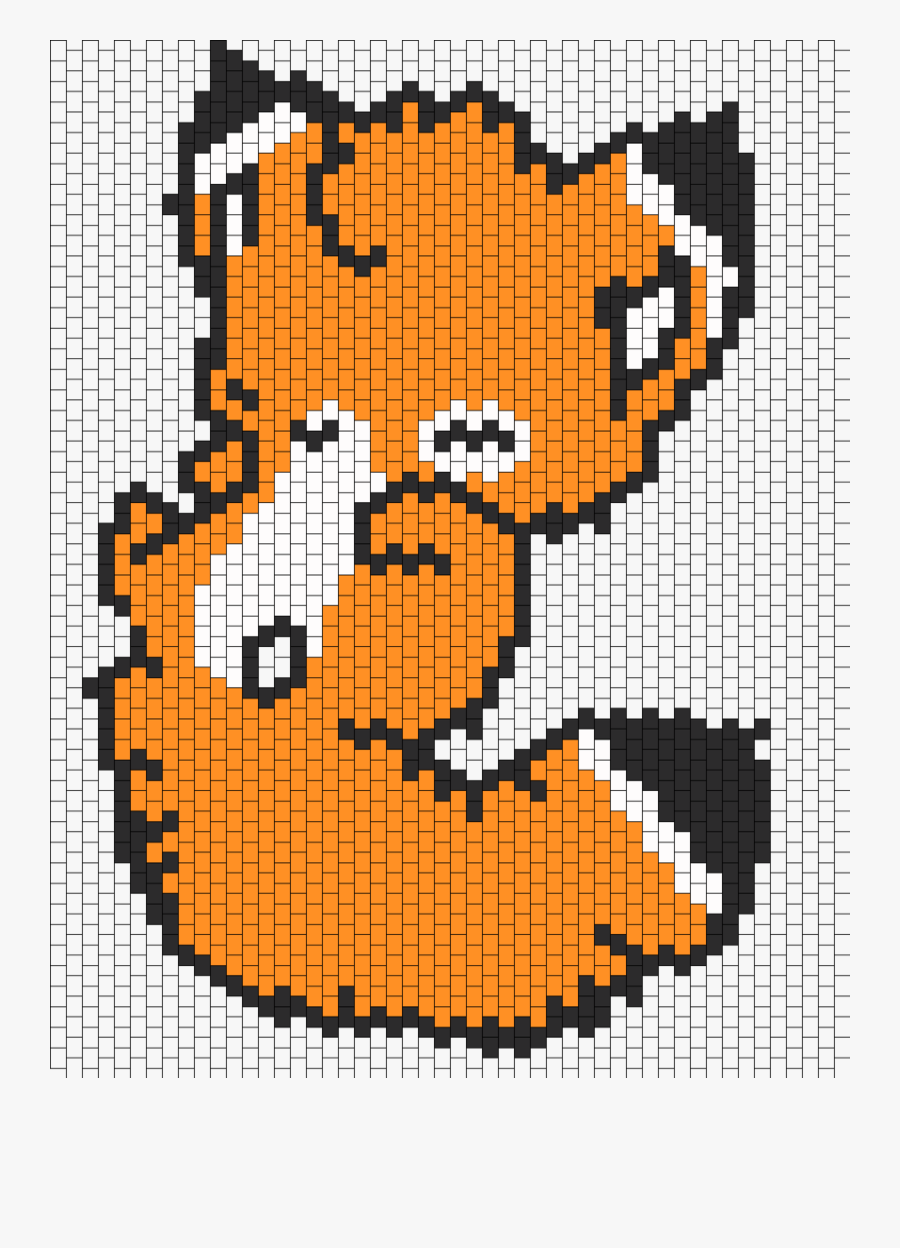 Pixel Art Fox Clipart Pixel Art Bead Pattern - Pixel Art Cute Fox, Transparent Clipart