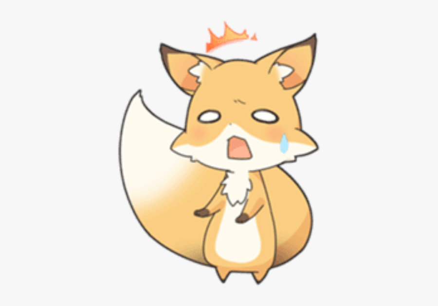 #kawaii #cute #fox #overlay #esit #png - Kawaii Cute Fox Draw, Transparent Clipart