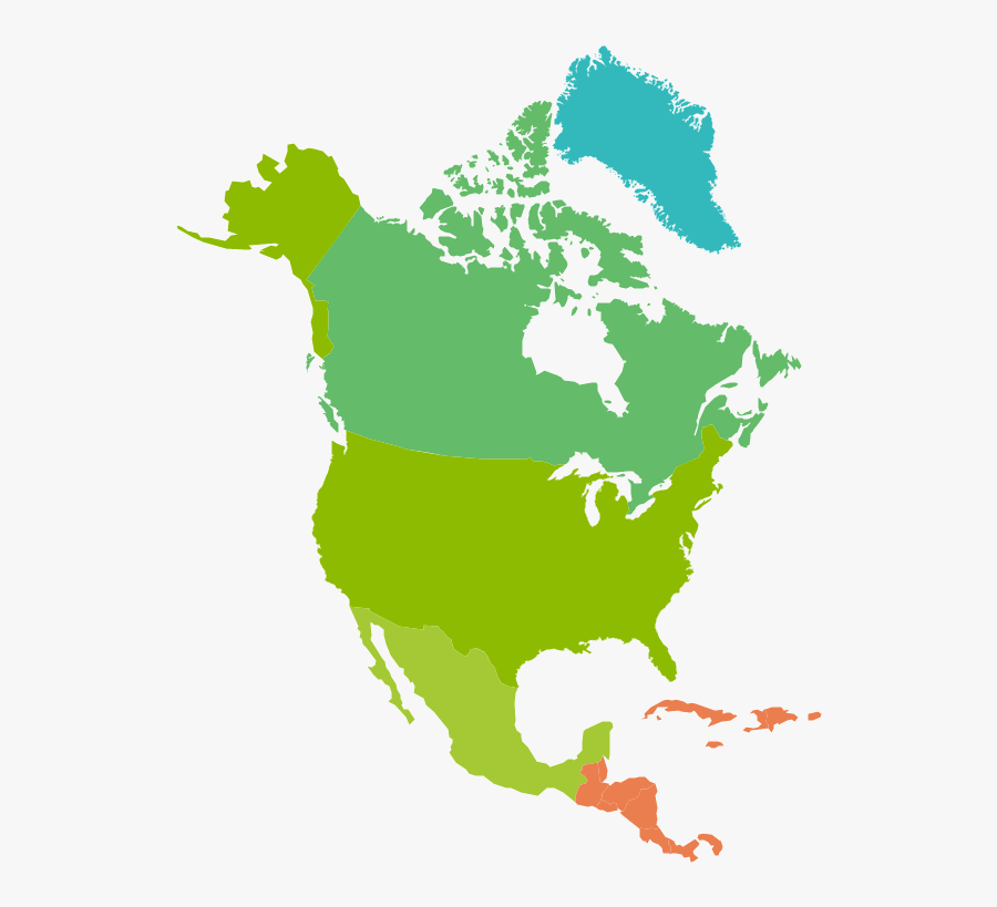 North America Map Free Png Image - High Resolution North America Map, Transparent Clipart