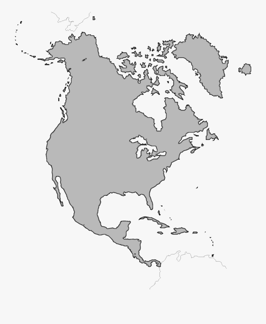 North America Map Png Image, Transparent Clipart