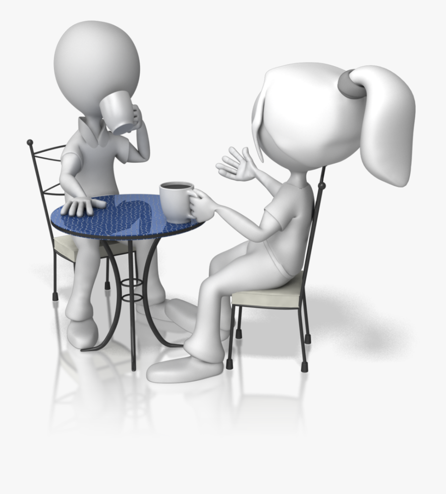 Talking Stick Figures - Two People Talking Animation, Transparent Clipart