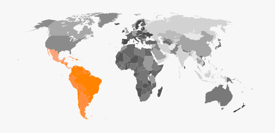 Transparent South America Png - Hungary Size Compared To Us, Transparent Clipart