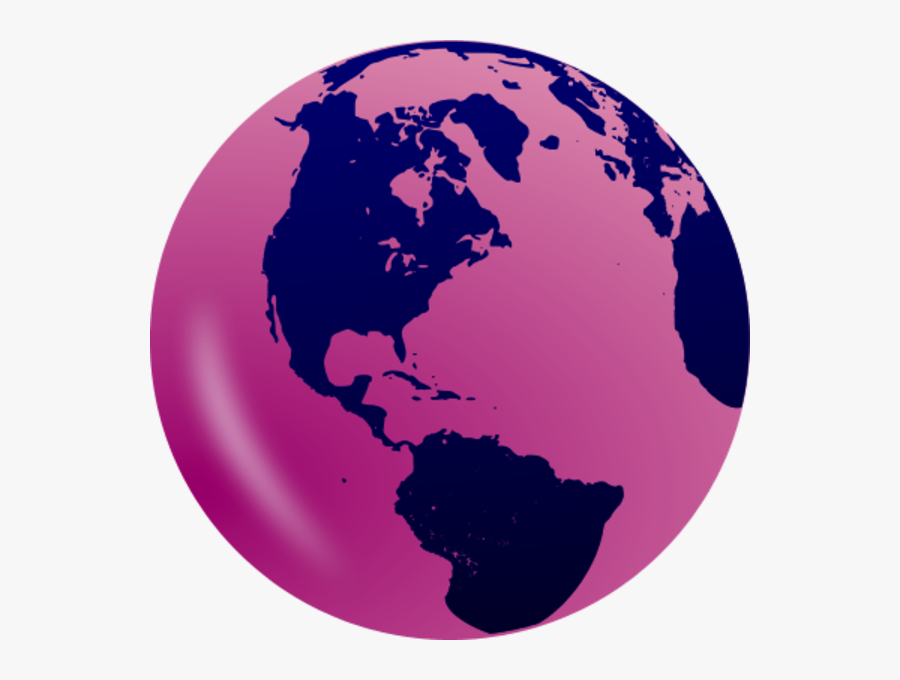 World Globe Showing The Americas - Transparent Background Earth Clipart Png, Transparent Clipart