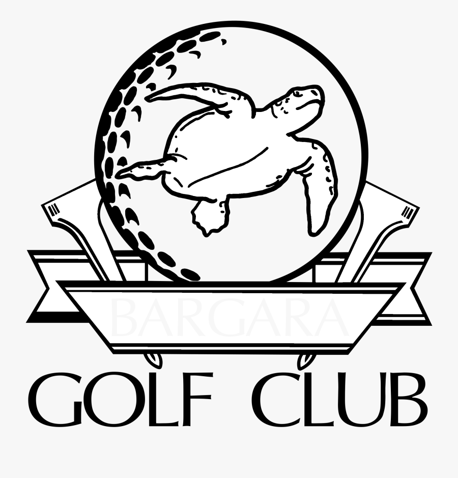 Bargara Golf Glub Logo Black And White, Transparent Clipart