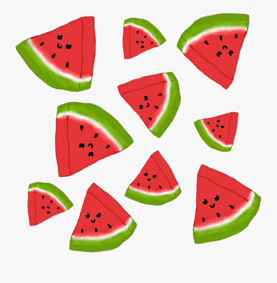 #watermelon #redaesthetic #red #aesthetic #cute #kawaii - Watermelon, Transparent Clipart