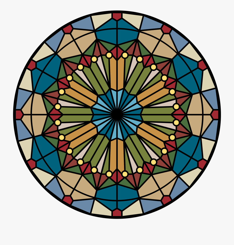 Stained Glass Round Windows Clipart , Png Download - Window In Church Circle, Transparent Clipart