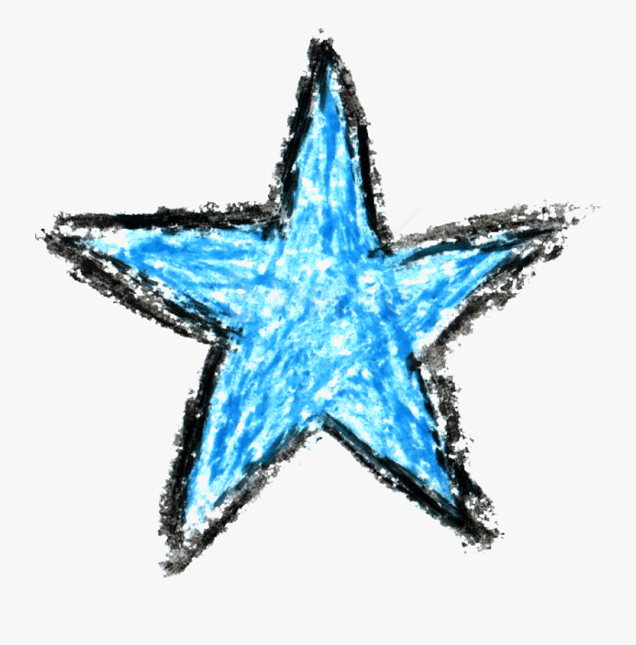 Clip Art Marine Crayon - Star Drawing Transparent Background, Transparent Clipart