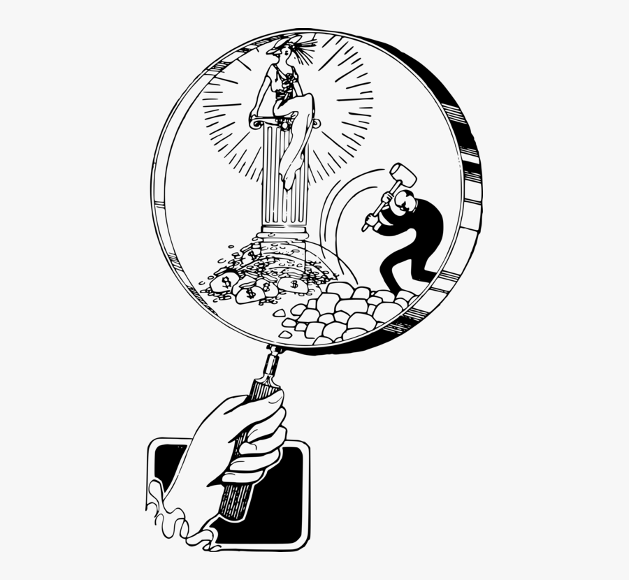 Line Art,recreation,art - Magnifying Glass, Transparent Clipart