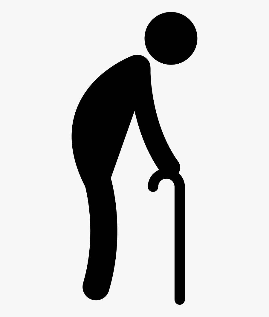Walking Old Man Icon, Transparent Clipart