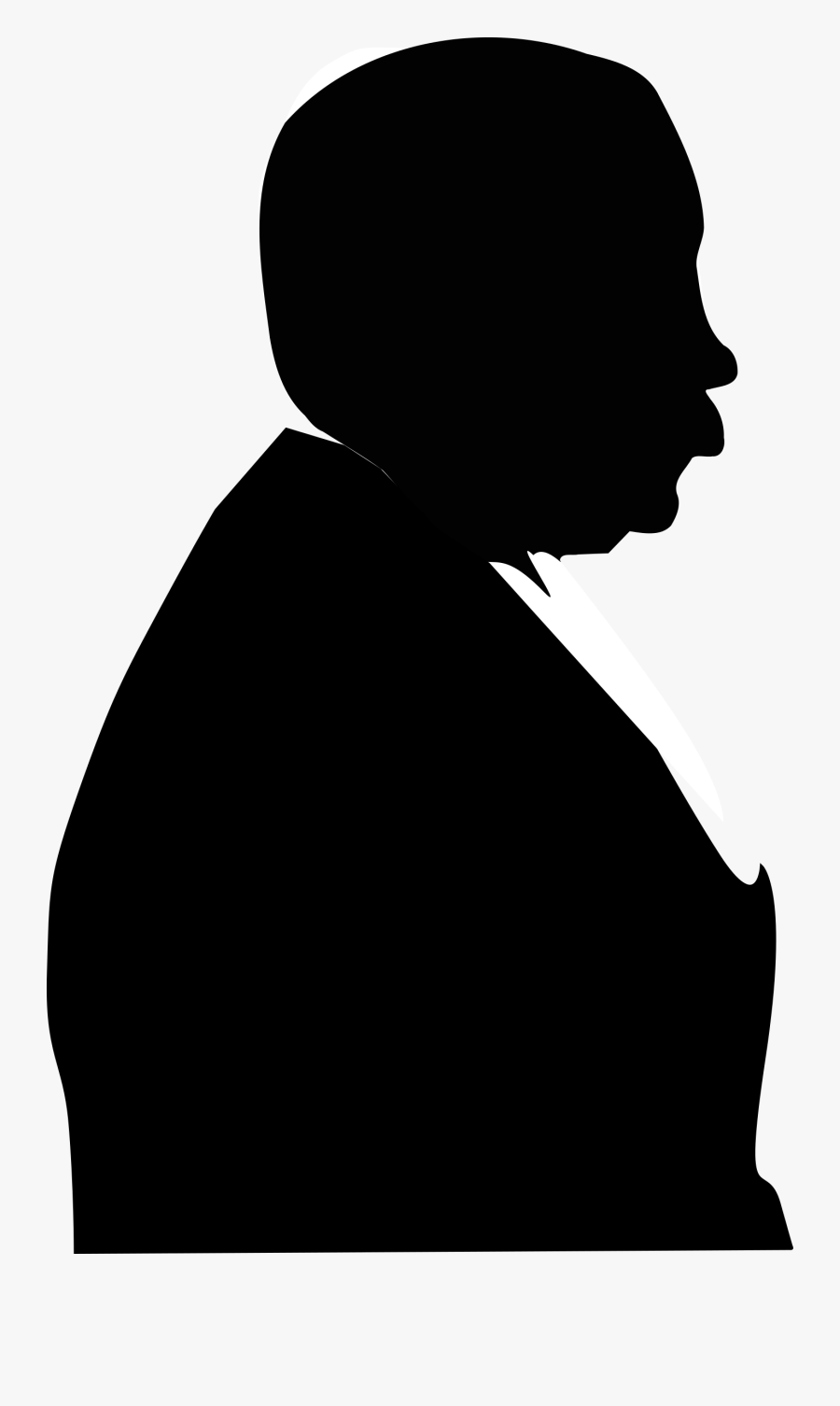 Clipart - Silhouette Of Old Man, Transparent Clipart