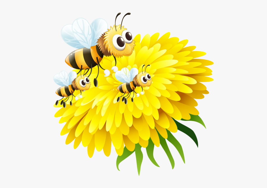 Bee In Flower, Bee, Honey Png And Psd File For Free - Abeja En Una Flor Png, Transparent Clipart