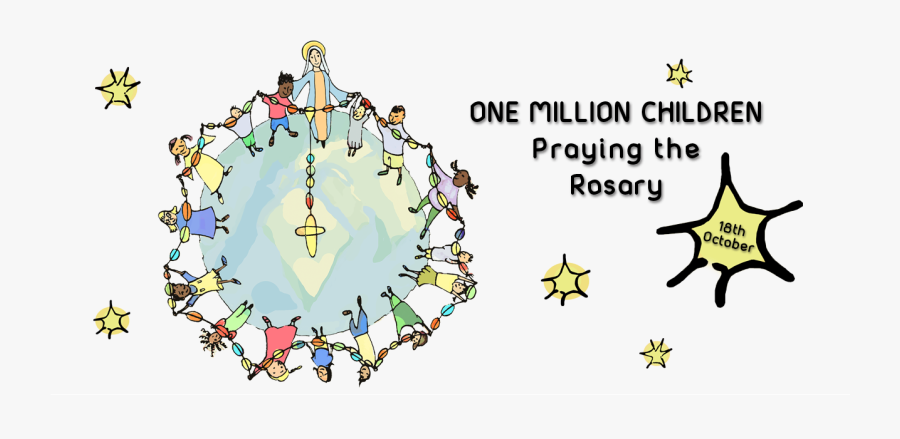 Rosary Child Transparent & Png Clipart Free Download - One Million Children Praying The Rosary, Transparent Clipart
